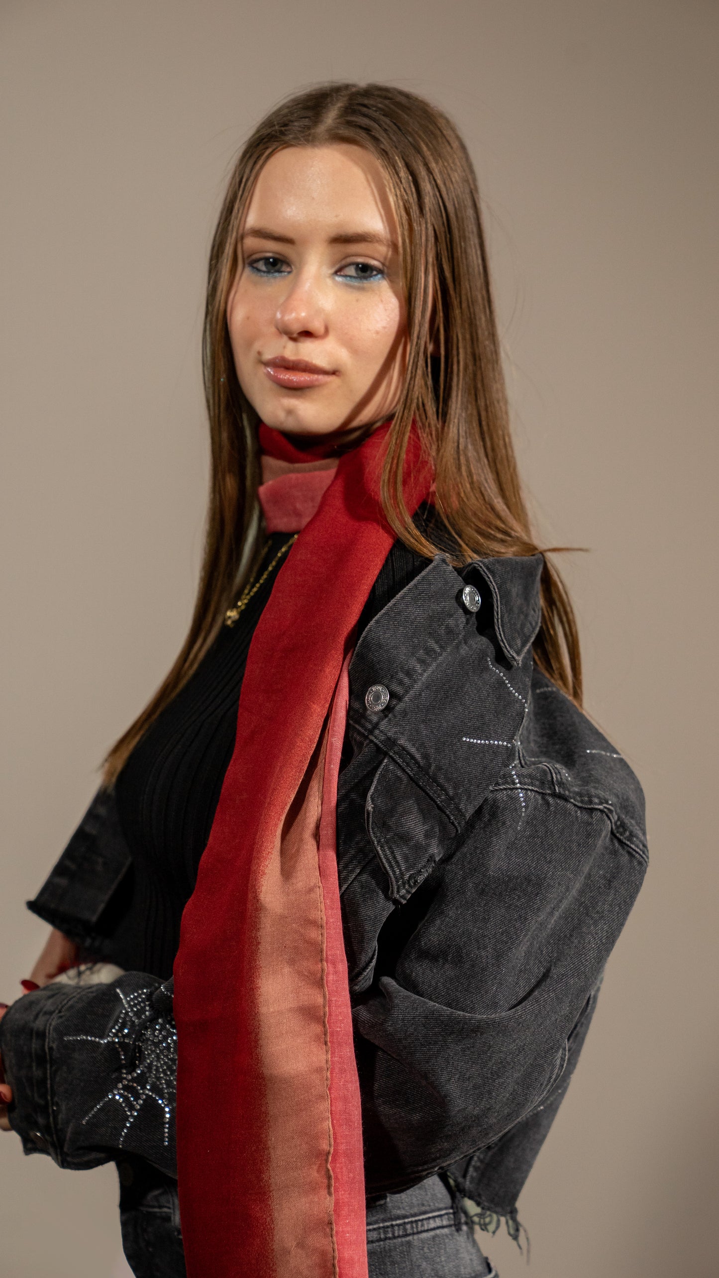 Rose Garden - Wool Silk Shawl