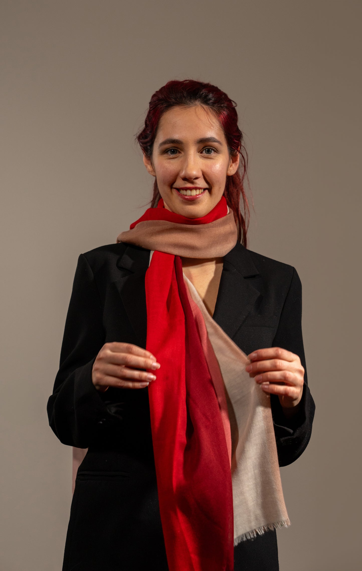 Rose Garden - Wool Silk Shawl