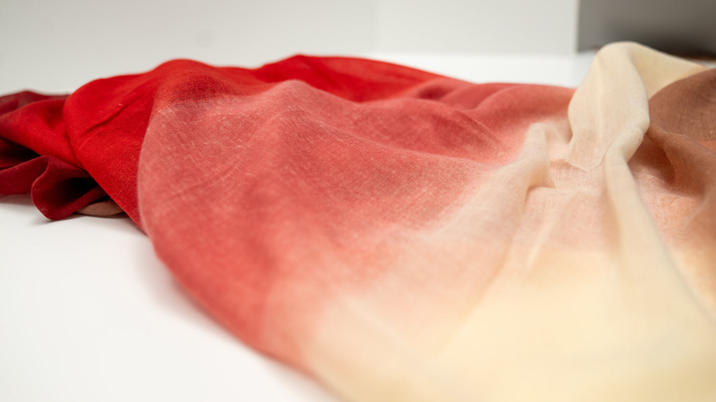 Rose Garden - Wool Silk Shawl