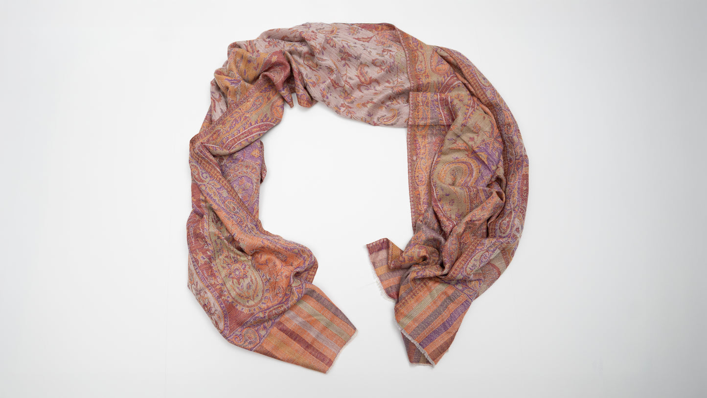 turkish cashmere shawl wrapped