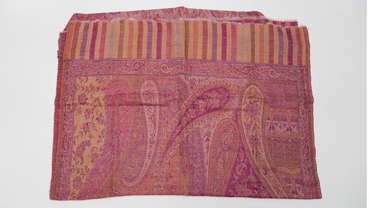 turkish cashmere shawl, folded.