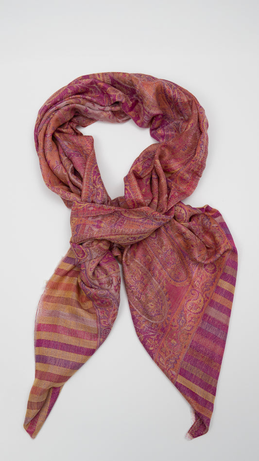 turkish cashmere shawl wrapped