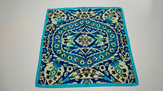 Blue Garden - Vegan Silk Bandana