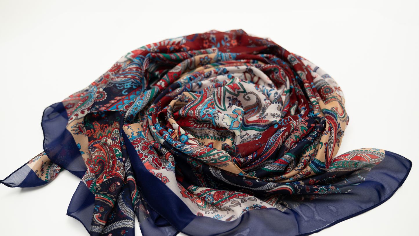 Colors of the Ottoman - Cotton Voile Shawl